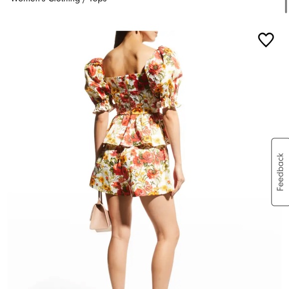 NWT Autumn Adeigbo Multicolor Floral Puff Sleeve Blouse-2 - Picture 5 of 6